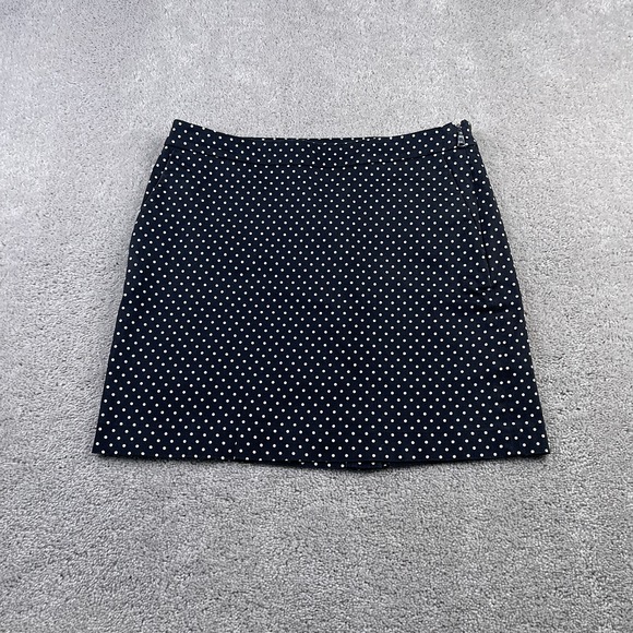 Ralph Lauren Golf Skort Womens 8 Black White Polka Dots Mini Skirt Stretch‎ - Picture 1 of 10